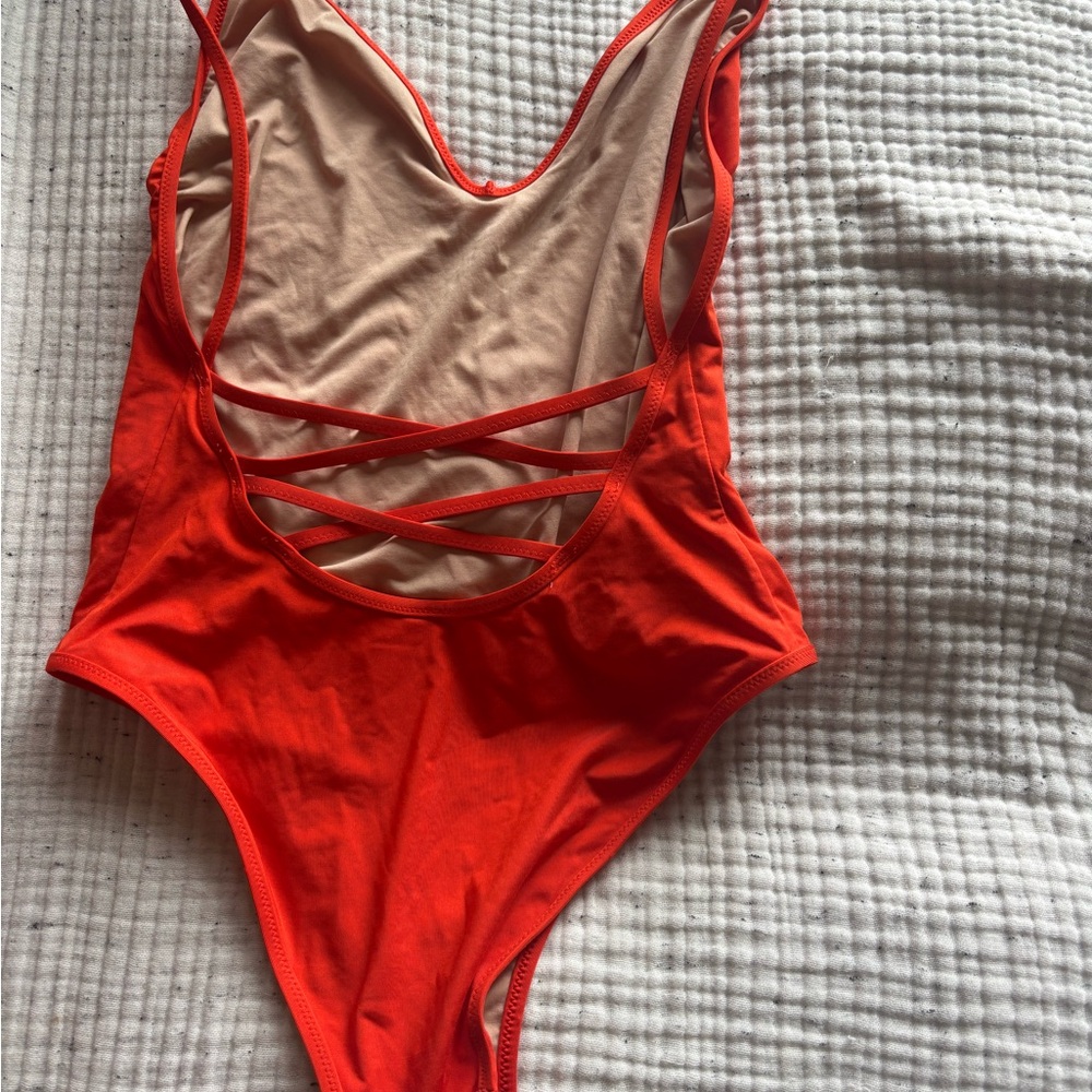 J. Crew Red One Piece Swimsuit - Picture 2 of 2